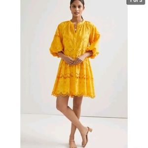 ANTHROPOLOGIE WHITE EYELET DRESS MEDIUM NWT